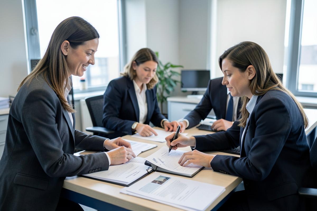 Equipe de operações revisando processos internos com apoio de software