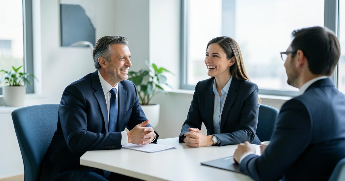 Reunião de acompanhamento entre gestor de contas e cliente