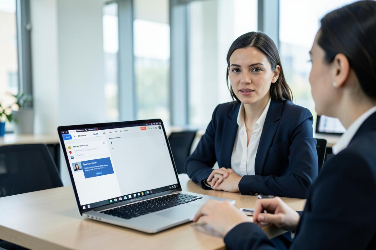 Profissional de sucesso do cliente em videochamada com um cliente